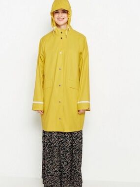 Lindex Yellow Hooded Rain coat